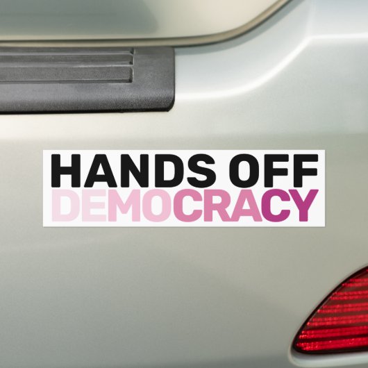 American Feminist Protest Art Hands Off Democracy Autoaufkleber (Auf Auto)