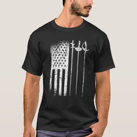 American Fencing Gear Patriotic US Flag Fencer 4t T-Shirt (Vorderseite)