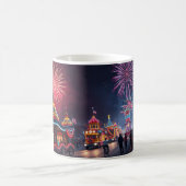 American Festival 4. Juli Feier Feuerwerk Kaffeetasse (Mittel)
