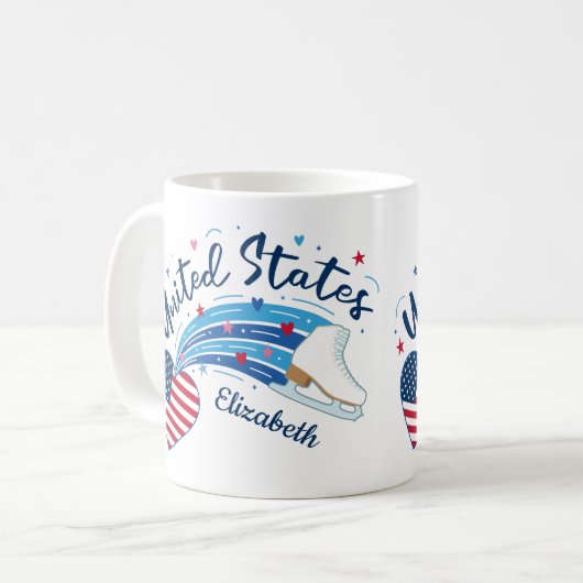 American Figure Skating Kaffeetasse (Vorderseite Links)