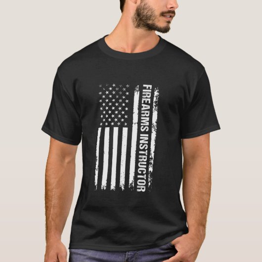 American Firearms Instructor Gun Range Safety Offi T-Shirt (Vorderseite)
