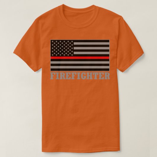 American Firefighter Fire Fighting Thin Red Line F T-Shirt (Design vorne)