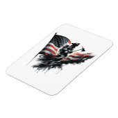 American firefighter.Flag of the United Staaten. Magnet (Linke Seite)