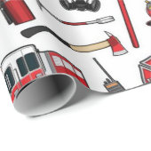 American Firefighting Pattern Geschenkpapier (Rolleneckpunkt)