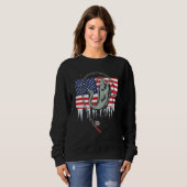 American Fishing Rod Flag Fisherman Us 2 Sweatshirt (Vorne ganz)