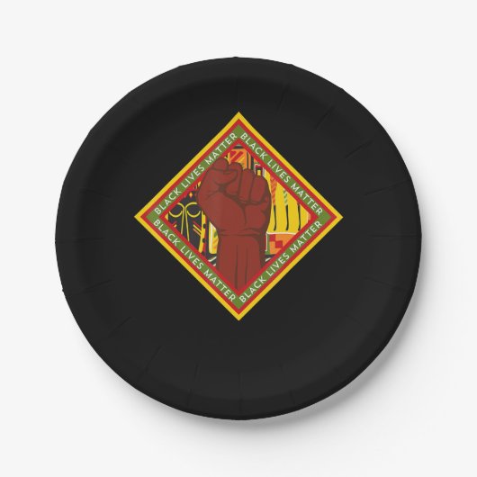 American Fist Melanin Black Pride Music Pappteller (Vorderseite)