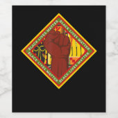 American Fist Melanin Black Pride Music Weinetikett (Einzelnes Label)