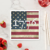 American Flag 1776 Amerikanische Unabhängigkeitsta Serviette (Beispiel)