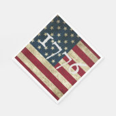 American Flag 1776 Amerikanische Unabhängigkeitsta Serviette (Ecke)