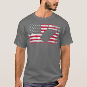 American Flag 4. Juli West Virginia WV Männer T-Shirt
