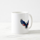 American Flag 4. july Eagle Patriotic USA Kaffeetasse (VorderseiteRechts)