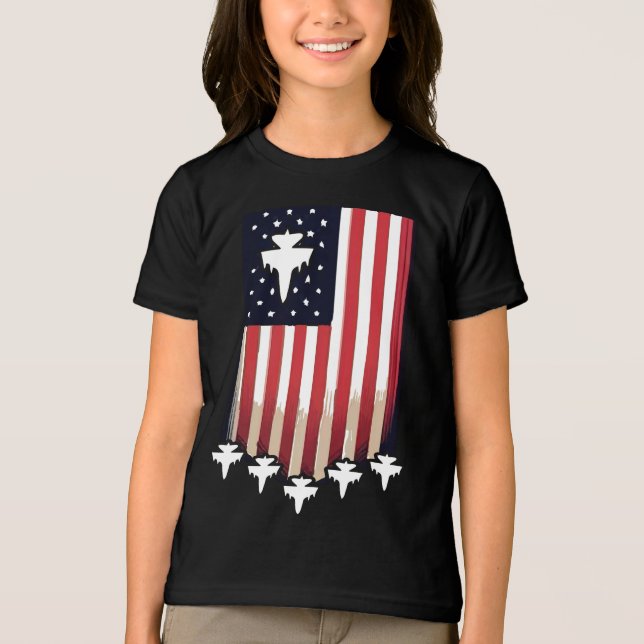 American Flag 4th of July-65079 Tri-Blend Shirt (Vorderseite)