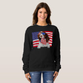 American Flag 4th Of July English Springer Spaniel Sweatshirt (Vorne ganz)