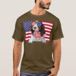 American Flag 4th of July English Springer Spaniel T-Shirt<br><div class="desc">American Flag 4th of July English Springer Spaniel Dog Lover  .</div>