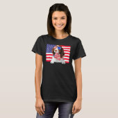 American Flag 4th Of July English Springer Spaniel T-Shirt (Vorne ganz)