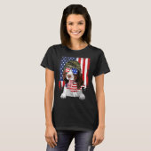 American Flag 4th Of July English Springer Spaniel T-Shirt (Vorne ganz)