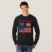 American Flag 4th Of July Squad 4th Of July T-Shirt (Vorne ganz)
