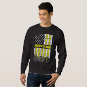 American Flag 911 Operator Dispatch-er Police Fire Sweatshirt (Vorne ganz)