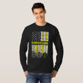 American Flag 911 Operator Dispatch-er Police Fire T-Shirt (Vorne ganz)