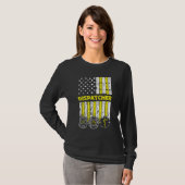 American Flag 911 Operator Dispatch-er Police Fire T-Shirt (Vorne ganz)