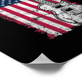 American Flag Acoustic Guitar 4. Juli Gitarre Poster (Ecke)