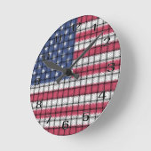 American Flag Acryl Wall Clock Runde Wanduhr (Winkel)