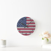 American Flag Acryl Wall Clock Runde Wanduhr (Zuhause)