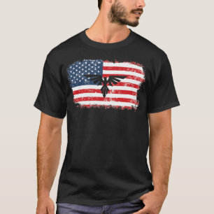 American Flag Adler 4. Juli Patriotische Männer T-Shirt