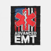 American Flag Advanced Emt Aemt Medical Technician Fleecedecke (Vorderseite)