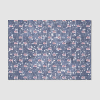 American Flag Aglow, sternengesprenkeltes Papierta Seidenpapier