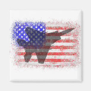 American Flag Airplane Patriotic Air Force War Pl Magnet