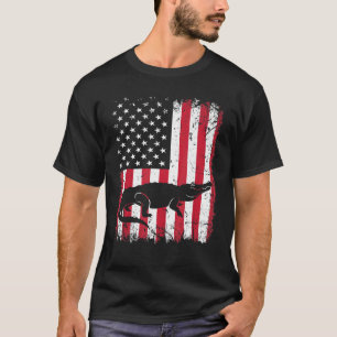 American Flag Alligator Animal Vintage 4th Of July T-Shirt