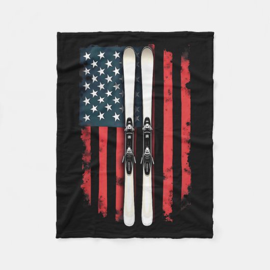 American Flag Alpinski _6 Fleecedecke (Vorderseite)