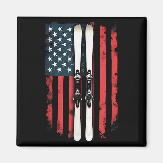 American Flag Alpinski _6 Magnet (Vorne)