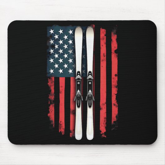 American Flag Alpinski _6 Mousepad (Vorne)