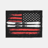 American Flag Alpinski Fleecedecke (Vorderseite (Horizontal))