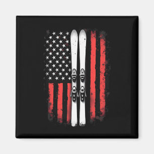American Flag Alpinski Magnet