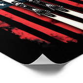 American Flag Alpinskifahrer 1 Poster (Ecke)