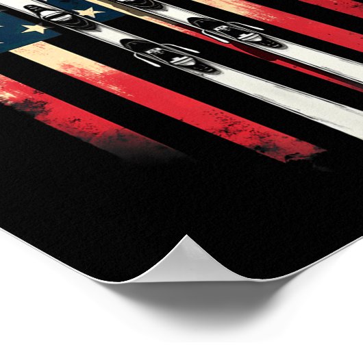 American Flag Alpinskifahrer _1 Poster (Ecke)
