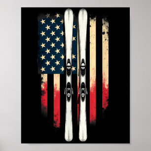 American Flag Alpinskifahrer _1 Poster