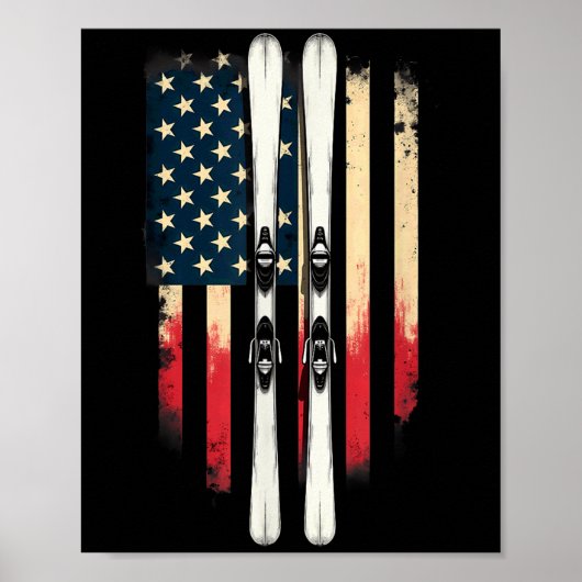 American Flag Alpinskifahrer _1 Poster (Vorne)