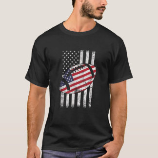 American Flag America Football Rugby Sports Nation T-Shirt