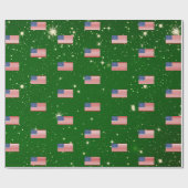 American Flag America USA Patriotic Christmas Geschenkpapier (Flach)