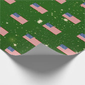 American Flag America USA Patriotic Christmas Geschenkpapier (Ecke)