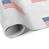 American Flag America USA Patriotic Geschenkpapier (Rolleneckpunkt)