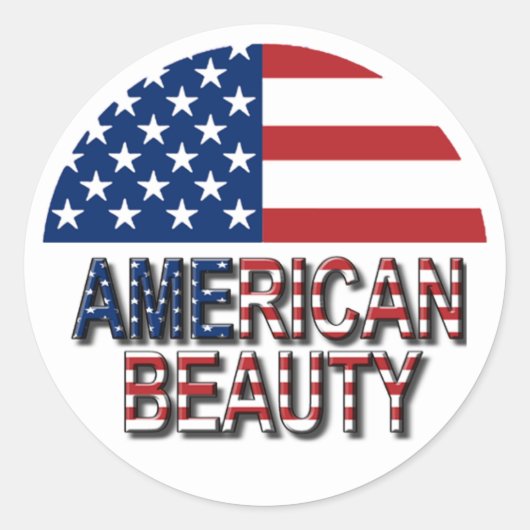American Flag - American Beauty Sticker (Vorderseite)
