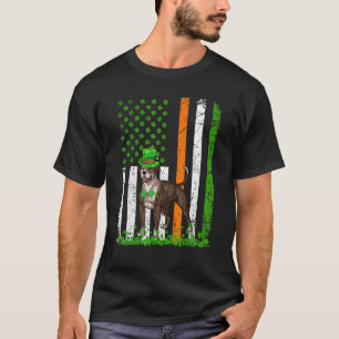American Flag American Bulldog Dog St Patricks Da T-Shirt