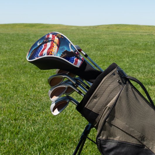 American Flag American Eagle TRUMP 2024 Golf Headcover (In SItu)