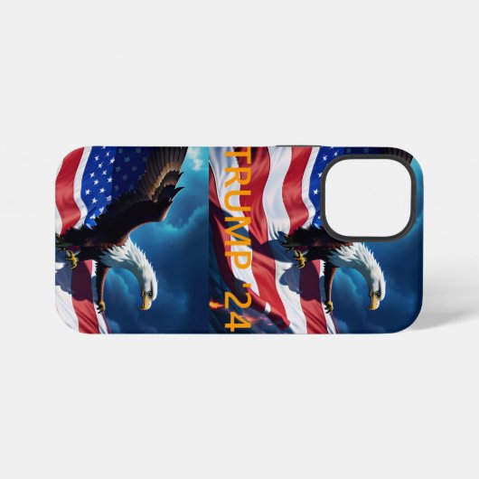 American Flag American Eagle TRUMP 2024 iPhone Hülle (Rückseite (Horizontal))