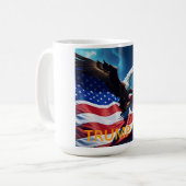 American Flag American Eagle TRUMP 2024 Kaffeetasse (Vorderseite Links)